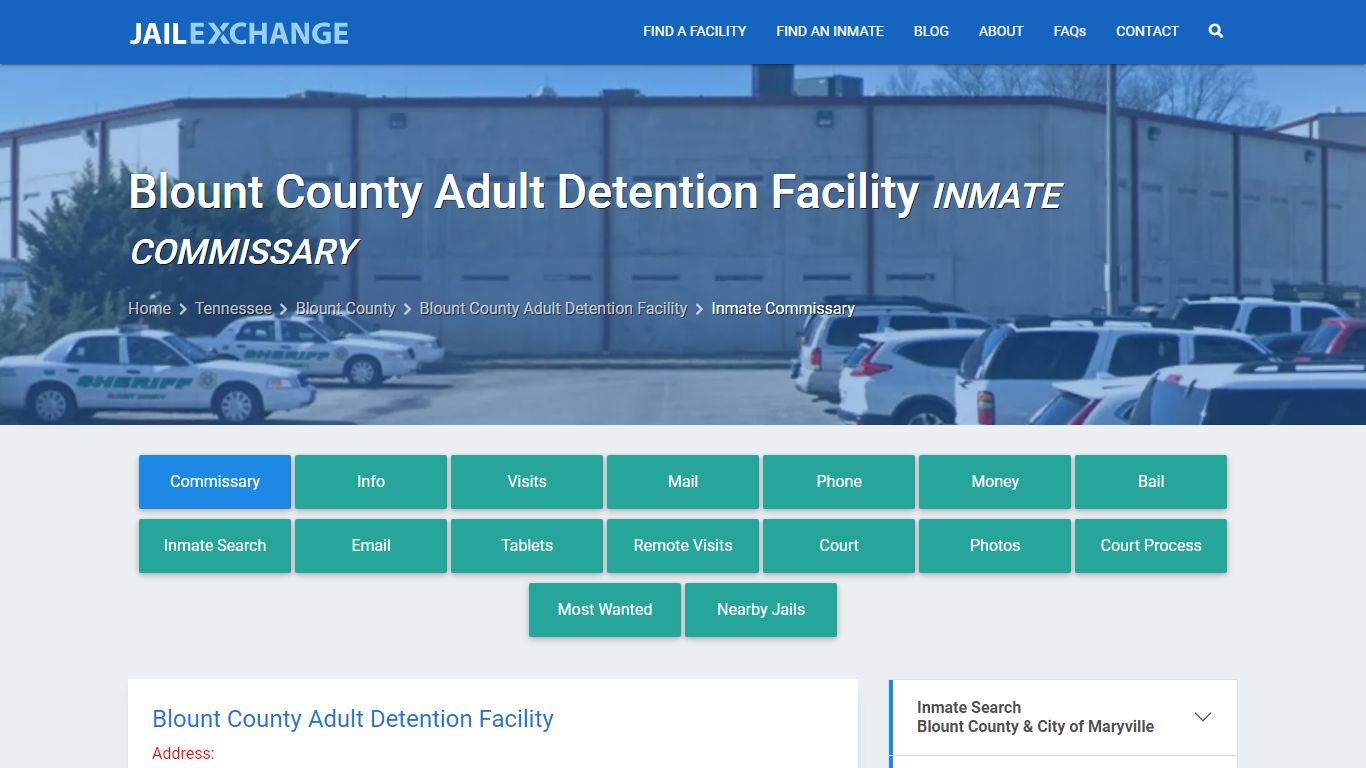 Blount County Adult Detention Facility Inmate Commissary - Jail Exchange