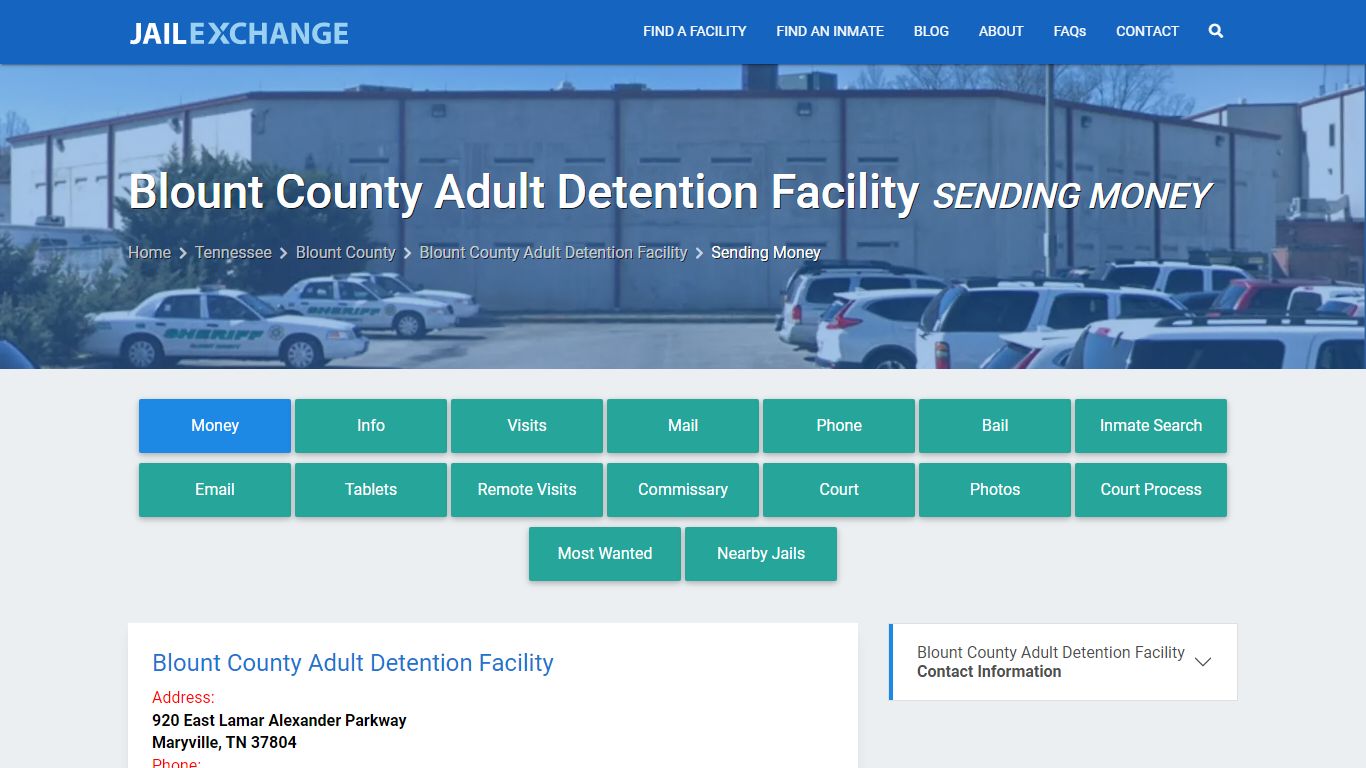 Blount County Adult Detention Facility Sending Money - Jail Exchange